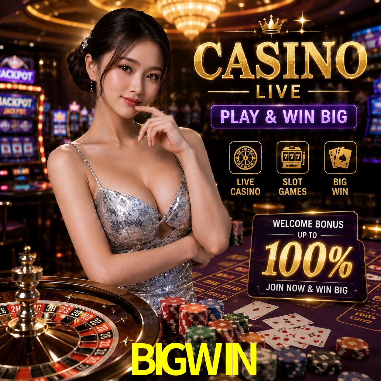 Aplicativo móvel BIGWIN para iOS e Android